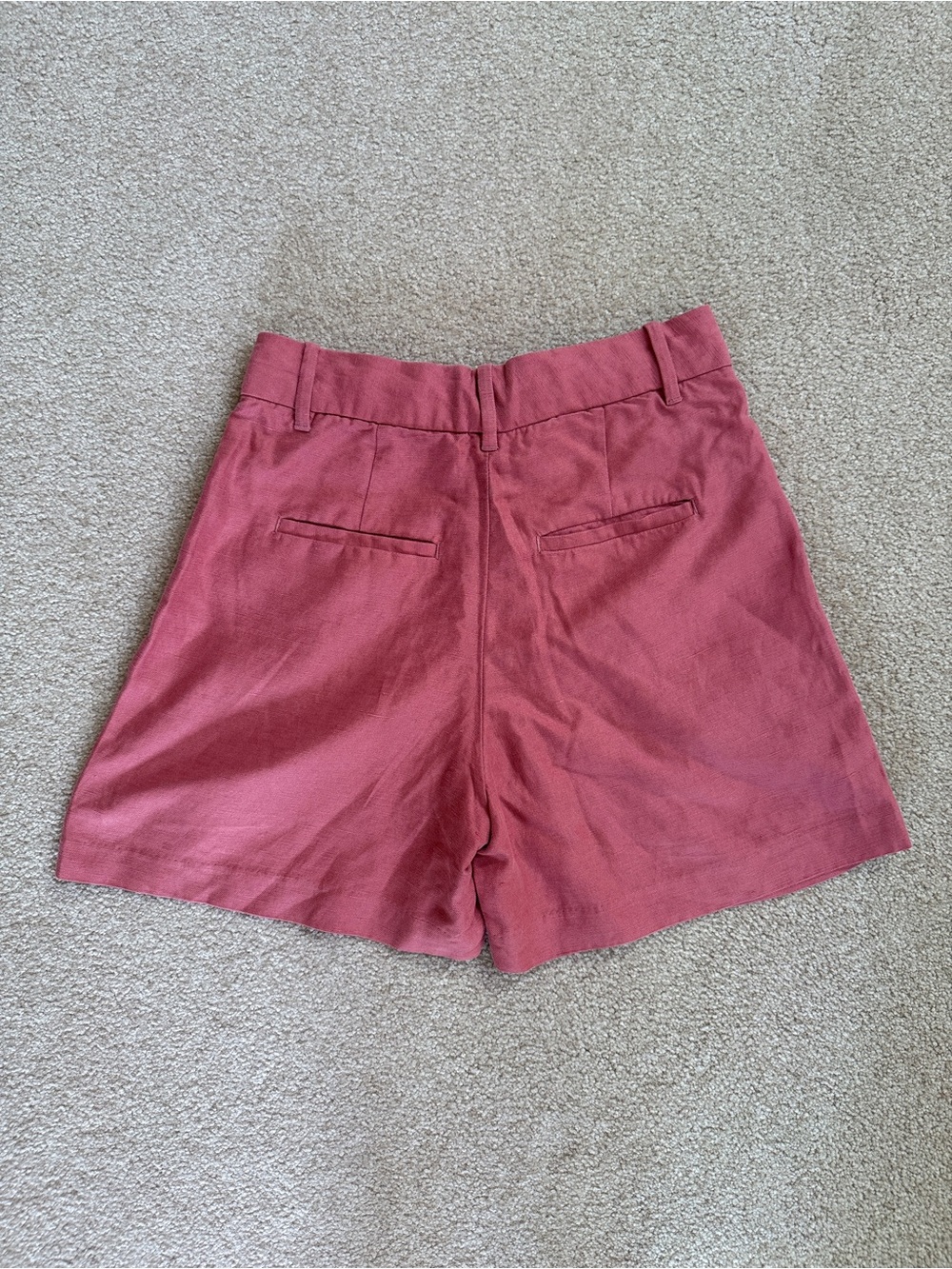 Aritzia Wilfred High-Waist Rose Linen Tailored 5in Shorts Sz 2 - Picture 5 of 5